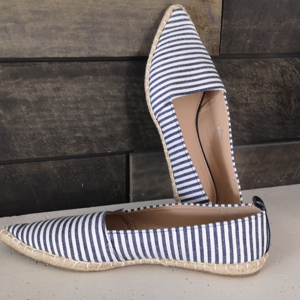 Striped Espadrille Flats